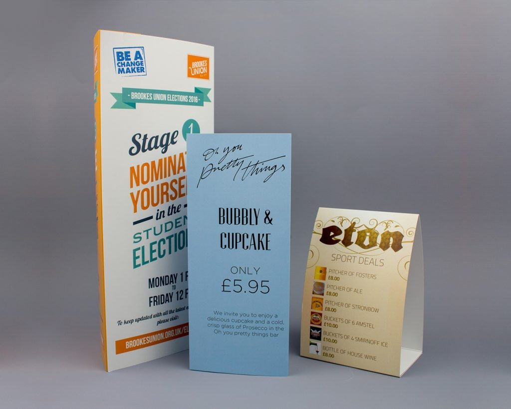 Table Tents Printing rotherham